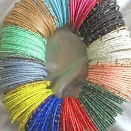 leshya Set Of 192 Artificial Stones & Beads Bangle Bunches With Thread & Velvet By Leshya-picture-15
