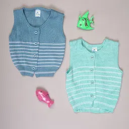 V-Mart Kids Striped V Neck Sleeveless Sweater Vest-image-69