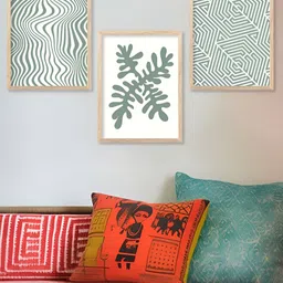 Kotart Brown & White 3 Pieces Wooden Abstract Wall Arts-picture-21