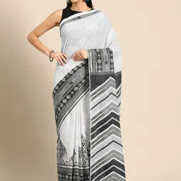 BUTA BUTI Ethnic Motifs Printed Pure Cotton Saree-picture-35