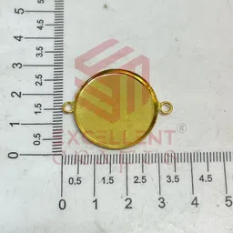 excellentcrafts 5pcs 25mm Gold Cabochon Tray Bezel Connector – DIY Rakhi, Resin Craft, Bracelet image 3
