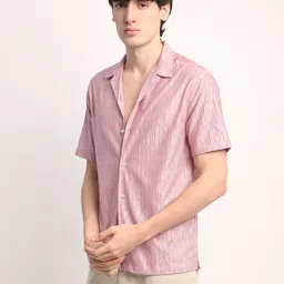 voroxy Men Regular Fit Printed Lapel Collar Casual Shirt image 4