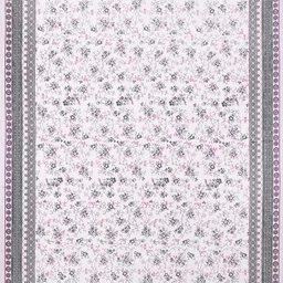 JEEVAT Pink Floral 220 TC King Bedsheet with 2 Pillow Covers image 2