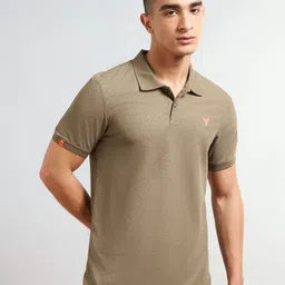 Technosport Men Solid Polo Collar Antimicrobial Slim Fit Sports T-shirt-picture-54