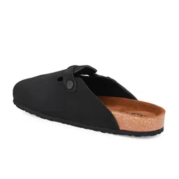 Styli Men Faux Suede Clogs with Buckle Detail image 5