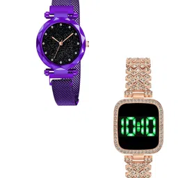 THE SHOPOHOLIC Girls Pack of 2 Embellished Dial Analogue Watch P12-TS-picture-41