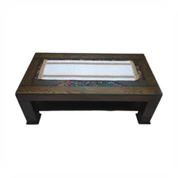 MONKDECOR White & Brown Self Design Center Table Runner image 2