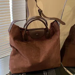 KPOP PU Structured Brown Handheld Bag-picture-16