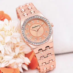 DressBerry Women Embellished Dial & Bracelet Style Straps Analogue Watch HOBDB-325-RG-picture-21