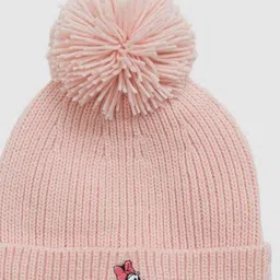 GAP Girls Minnie Mouse Embroidered Pom-Pom Bobble Beanie Cap image 3