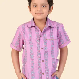 Fabindia Boys Opaque Striped Casual Shirt-picture-19