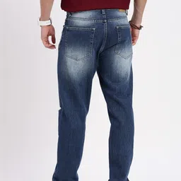 SHOWOFFFF Men Comfort Regular Fit Low-Rise Highly Distressed Heavy Fade Acid Wash Jeans image 5
