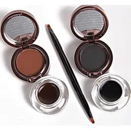 VBA Set Of 2 Waterproof Eye Liner Gel & Eye Powder Black & Brown image 3