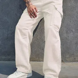 Stylecast X Kotty Men Baggy Mid-Rise Stretchable Cargo Jeans image 2