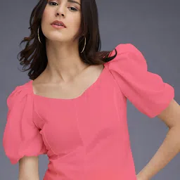 Dream Beauty Fashion Women Solid Sweetheart Neck Puff Sleeve Top-picture-27