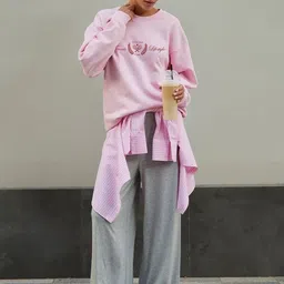 LULU & SKY Women Typographic Long Sleeve Pullover Sweatshirt image 5