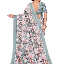 Lichee Floral Printed Saree image 5
