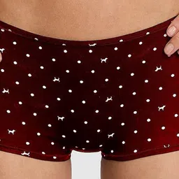 BODYMIST Pack Of 3 Printed Super Combed Cotton Antibacterial Boyshort Briefs TINY-72 @3 S image 2