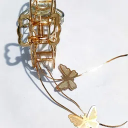 SHREEWATCHES Women Golden Latkan Butterfly Clutcher Claw Clip-picture-21