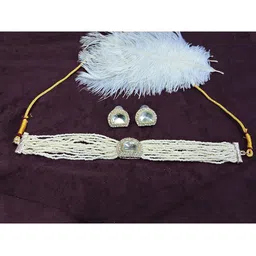 Anouk Gold-Plated Stone Studded & Beaded Jewellery Set-picture-10