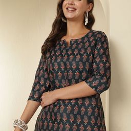 Anouk Rustic Ethnic Motifs Printed Kurti-picture-8