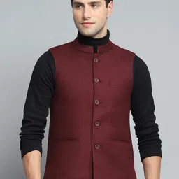 Monte Carlo Sleeveless Woven Nehru Jacket-picture-26
