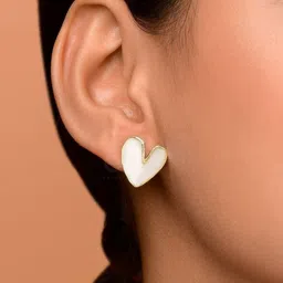 Palli Creation Korean Gold-Plated Heart Shaped Studs image 4