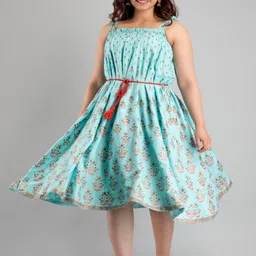 Jaipurite Women Floral Print Fit & Flare Dress-image-46