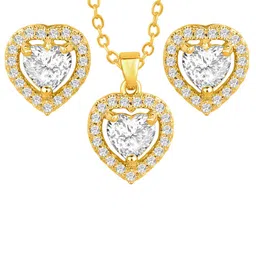 Peora Gold Plated CZ & Crystal-Studded Jewellery Set image 3