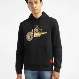 levi's Men's Graphic Black Hooded Sweatshirt image 1