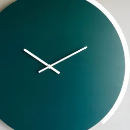 QEZNEF Blue Solid Geometric Traditional Wall Clock-picture-10