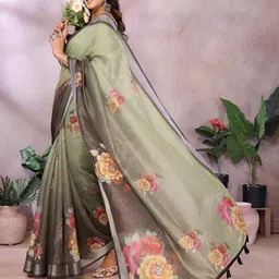 RUDRAKSH1991 Floral Handloom Saree image 4