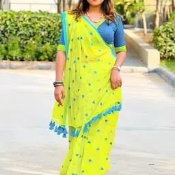 RIDDHIMAN FASHION Geometric Printed Zari Pure Cotton Saree-picture-20