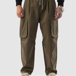 Snitch Men Olive Mid-Rise Relaxed Fit Trouser-picture-39