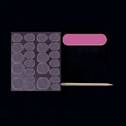 The Pink Truck Set of 24 Artificial Reusable Nails With French Cross Design image 3