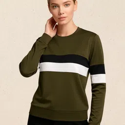 DTR FASHION Striped & Colour blocked Round Neck Long Sleeves T-shirt-picture-34
