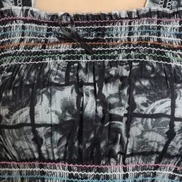 CINCO Women Abstract Printed Square Neck Maxi Nightdress image 2