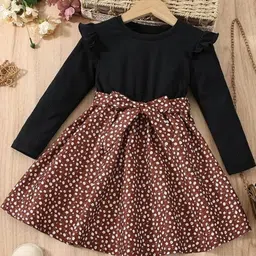 Flip The Style Girls Brown Clothing Set-picture-19