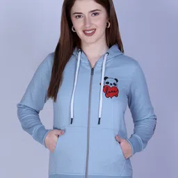 The Roadster Lifestyle Co. Women Printed Long Sleeves Hooded Sweatshirts-picture-28