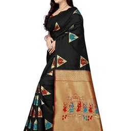 DIVASTRI Woven Design Zari Pure Silk Banarasi Saree image 5