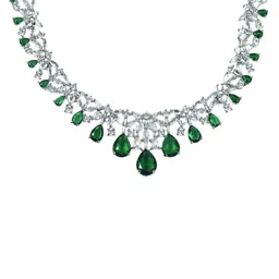 Opal Touch Women Cubic Zirconia Stone-Studded Jewellery Set image 2