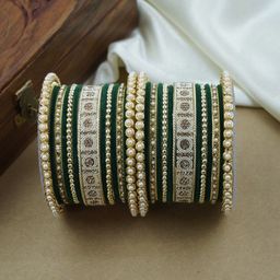 Wedding Chuda by Hitesh Bangles Set Of 26 Kundan-Studded Bangles-picture-0
