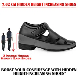 Bxxy Men Shoe-Style Roman 7.62 Cm Elevator Height Increasing Formal Sandals image 4