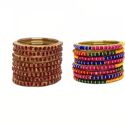 AMSHA Multi Glass Artificial Stones Bangle-picture-15