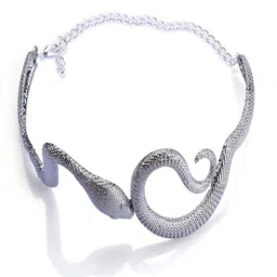 SAPRAA TRENDS Women Copper Silver-Plated Choker Necklace-image-14