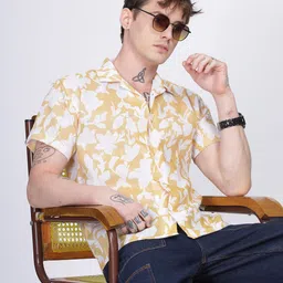 Vestirio Men Relaxed Floral Printed Relaxed Fit Casual Shirt-image-12