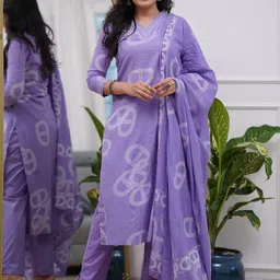 ATOXIC Women Printed Regular Thread Work Chanderi Silk Kurta with Trousers & With Dupatta-picture-35