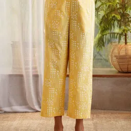 JAYPORE Women Textured Printed Trousers-picture-18