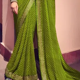 THE FASHION ATTIRE Ethnic Motifs Leheriya Saree image 3