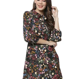 DELIS Women Floral Printed Fit and Flare Mini Dress-picture-11